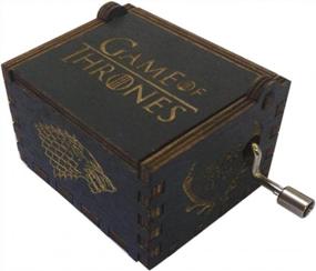 img 2 attached to Game Of Thrones Music Box Hand Crank Musical Box Carved Wooden Boxes Mini Size Home Decor, Christmas Valentine'S Day