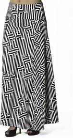 img 1 attached to 👗 Women's Clothing: Rollover Printed Line Skirt - Enhancing Length and Style!