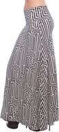 👗 women's clothing: rollover printed line skirt - enhancing length and style! logo