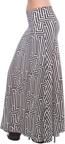 img 2 attached to 👗 Women's Clothing: Rollover Printed Line Skirt - Enhancing Length and Style!