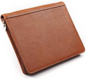 img 1 attached to Stylish Brown Leather Organizer Clutch For 13.5 Inch Microsoft Surface Book