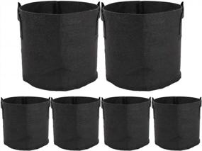 img 4 attached to Enhance Plant Growth With ValueHall Nonwoven Aeration Grow Bags - 3 Gallon With Handles
