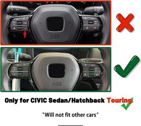 img 2 attached to CKE для 11-го поколения Civic Touring Sedan Hatchback Приборная панель автомобиля Кнопочный переключатель на рулевом колесе Накладка для Honda Civic 2022 Аксессуары-синий (6 шт.)