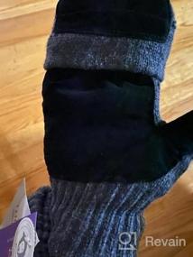 img 5 attached to Warmth And Versatility: Men'S Convertible Fingerless Mittens With Fleece Thermal Lining And Knit Mitts For Winter