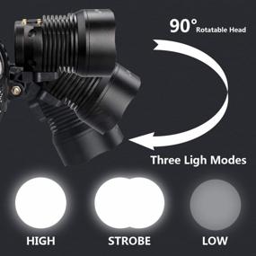 img 3 attached to 7000 Lumens XHP90 LED Headlamp With 3 Pack Batteries - Rechargeable, Waterproof, Ideal For Outdoor Activities, Camping, Hiking, Hunting & More