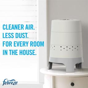 img 2 attached to 🌬️ Febreze Air Duster with Whisper-Quiet, Patented Technology, Filters 99% of Allergens and Dust, Includes 2 Replaceable Filters, White/Gray