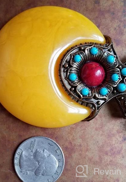 img 1 attached to Ethnadore Vintage Indian Oxidized Beaded Pendant Necklace – Statement Jewelry review by Nicole Bao