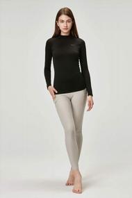 img 1 attached to Stay Warm And Stylish With DEVOPS Women'S 2 Pack Thermal Turtle Long Sleeve Compression Baselayer Tops