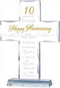 img 4 attached to YWHL Celebrates 10 Years Of Love With Stunning Glass Cross Gifts For Couples