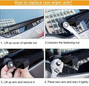 img 1 attached to 🚗 MIKKUPPA Rear Wiper Arm Blade Assembly - Premium Replacement for Honda Pilot 2009-2015 - All-Season Natural Rubber Windshield Wiper - Enhanced Window Cleaning