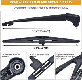 img 2 attached to 🚗 MIKKUPPA Rear Wiper Arm Blade Assembly - Premium Replacement for Honda Pilot 2009-2015 - All-Season Natural Rubber Windshield Wiper - Enhanced Window Cleaning