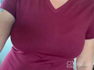 img 1 attached to Women'S Short Sleeve V Neck T Shirt - Junior & Plus Sizes By Emmalise review by Ricardo Fast