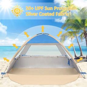 img 3 attached to UPF 50+ UV Protection Beach Tent For 3-7 People - Portable, Lightweight & Easy Setup Sun Shelter Canopy - Gorich Beach Shade Cabana
