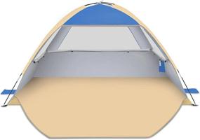 img 4 attached to UPF 50+ UV Protection Beach Tent For 3-7 People - Portable, Lightweight & Easy Setup Sun Shelter Canopy - Gorich Beach Shade Cabana