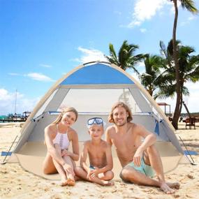 img 1 attached to UPF 50+ UV Protection Beach Tent For 3-7 People - Portable, Lightweight & Easy Setup Sun Shelter Canopy - Gorich Beach Shade Cabana