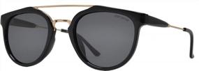 img 4 attached to Step Up Your Style With Froya'S Vintage Round Flat Lens Sunglasses Featuring A Trendy Metal Brow Bar