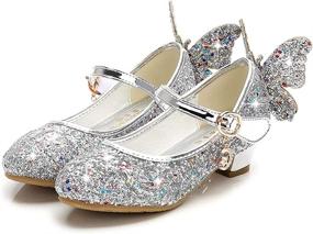img 4 attached to Goettin Girls Wedding Sequined Princess Girls' Shoes in Flats