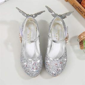 img 2 attached to Goettin Girls Wedding Sequined Princess Girls' Shoes in Flats