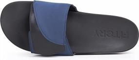 img 1 attached to Adjustable Slippers With Arch Support For Men - FITORY Beach Sandals For Comfort And Style