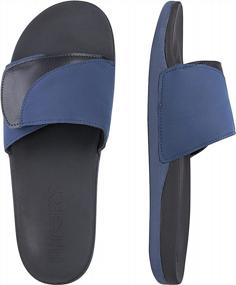 img 4 attached to Adjustable Slippers With Arch Support For Men - FITORY Beach Sandals For Comfort And Style