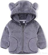 🐻 ichunhua baby girls fleece jacket with bear ears, long sleeve sweatshirt outwear logo