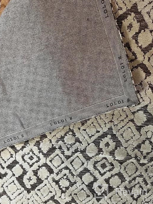 img 1 attached to Loloi II Neda Collection Natural / Taupe 2'-3" X 3'-9" Accent Rug review by Sarah Moore