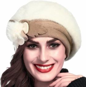img 3 attached to Retro Cloche Winter Hat For Women With Floral Trim In Ivory – FORBUSITE Wool Blend (BR022)