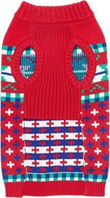img 1 attached to 🐶 Blueberry Pet Festive Dog Sweaters: 6 Patterns for Holidays