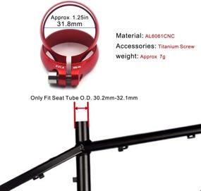 img 4 attached to Corki 31.8Mm Aluminum Alloy Bicycle Seat Post Clamp Collar With Titanium Alloy Screws