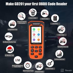 img 3 attached to 🔧 GODIAG GD201 OBD2 Scanner: All Systems Diagnostic Scan Tool with 29 Hot Service Reset for Common Cars. Includes Oil Light & EPB Reset Service. Car Handheld Diagnostic Device Scanner Code Reader Check.