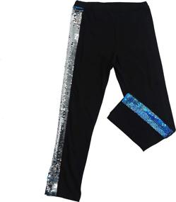 img 4 attached to Glitter Sequin T Shirt Leggings Legging Girls' Clothing ~ Tops, Tees & Blouses