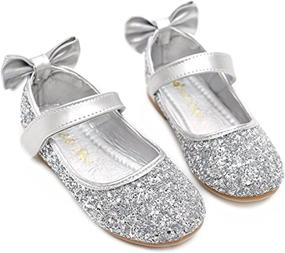 img 1 attached to 👠 YING LAN Sparkle Ballerina Girls' Shoes - Stylish Round Toe Flats