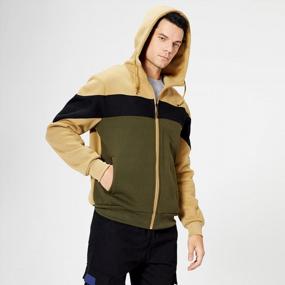img 2 attached to Stay Stylish And Comfortable With TOLOER Men'S Color Block Hoodies With Pockets