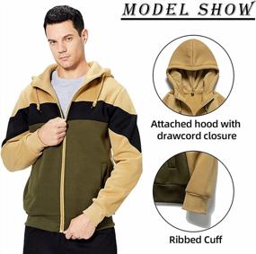 img 3 attached to Stay Stylish And Comfortable With TOLOER Men'S Color Block Hoodies With Pockets