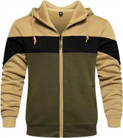 img 4 attached to Stay Stylish And Comfortable With TOLOER Men'S Color Block Hoodies With Pockets