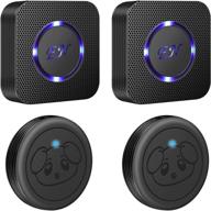 🐶 evernary dog door bell: wireless doggie doorbells for potty training - 2 receivers, 2 transmitters & waterproof touch button dog bells included logo