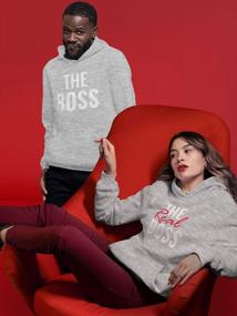 img 1 attached to His And Hers Matching Couple Hoodies Set - The Boss & The Real Boss