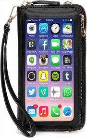 img 4 attached to Stay Stylish And Secure With Women'S Touch Screen Wristlet Handbag With RFID Protection