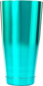 img 4 attached to Mix Up Delicious Cocktails With The Barfly Teal Cocktail Tin - Large 28 Oz (828 Ml)