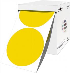 img 4 attached to 500 Yellow Round Color-Code Dot Stickers In Dispenser Box For Inventory By PARLAIM - 3 Inch Circle Labels For Better Organization And Management