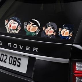 img 2 attached to Tianmei 5 Pcs Auto Bumper Funny Cartoon Decal Stickers For Car Window Glass And Vehicle Trunk Rear (QCTZ-Naruto)