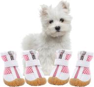 🐾 aofitee mesh dog shoes: breathable, waterproof, and anti-slip dog boots for small dogs, paw protector for hot pavement логотип