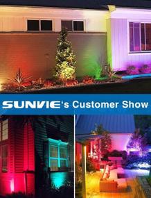 img 2 attached to Transform Your Outdoor Space With SUNVIE RGB Color Changing Spotlights: Remote Controlled Waterproof Lighting For Yard, Garden & Patio Decoration - 2 Pack
