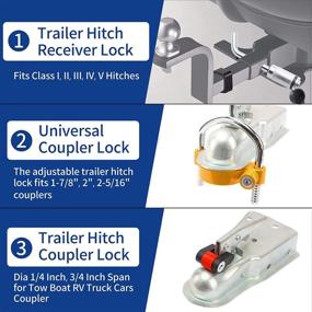 img 2 attached to Trailer Receiver Coupler Universal Yellow