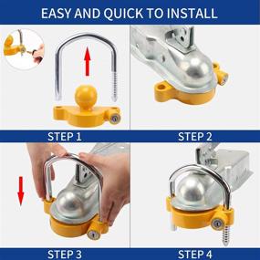 img 1 attached to Trailer Receiver Coupler Universal Yellow