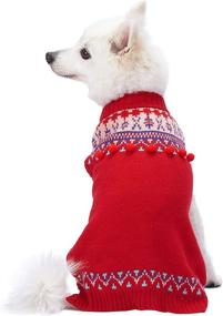 img 4 attached to 🐶 Blueberry Pet 10 Patterns Vintage Holiday Dog Sweaters with Matching Scarf, Pet Owner Sweater and Blanket - Available Individually