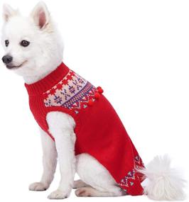 img 3 attached to 🐶 Blueberry Pet 10 Patterns Vintage Holiday Dog Sweaters with Matching Scarf, Pet Owner Sweater and Blanket - Available Individually