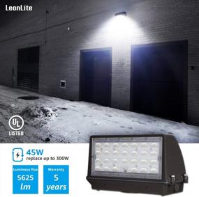 img 3 attached to Brighten Up Your Space With LEONLITE LED Full Cutoff Wall Pack - 5625LM, 45W, IP65, UL Listed, Dimmable And 5000K Daylight