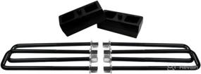 img 1 attached to American Automotive 2-Inch Rear Suspension Lift with High-Quality Cast Iron Blocks and Extended 12.5-Inch Square Leaf Spring Axle U-Bolts