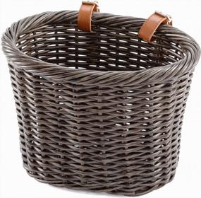 img 4 attached to Stylish & Durable Bike Basket: ZUKKA'S Front Handlebar Storage For Adults & Kids, Hand-Woven, Waterproof With Adjustable Leather Straps